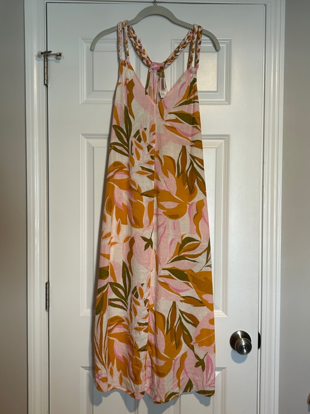 C&C California Floral Linen Maxi Swim Coverup Women's Size Large